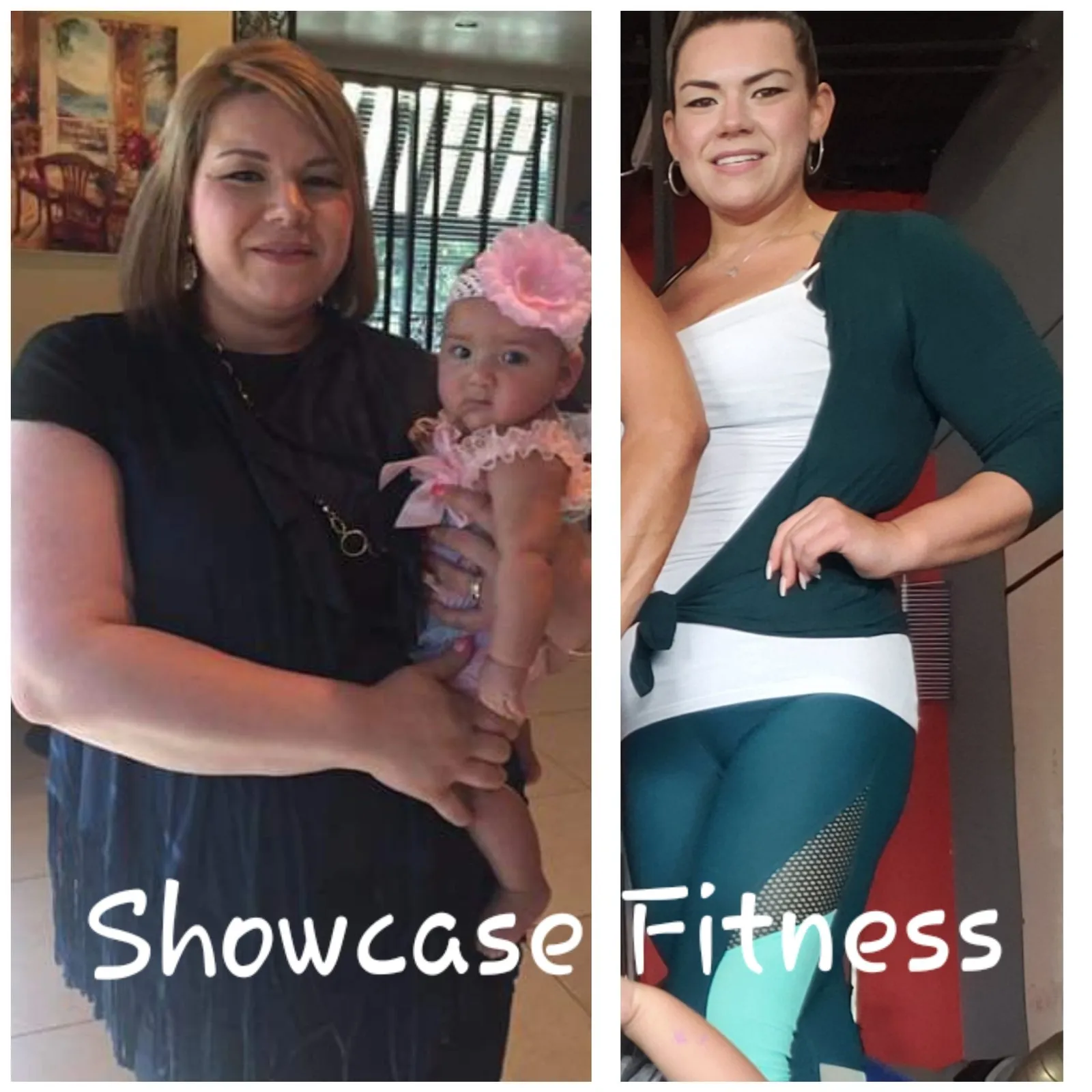 Client transformation at Showcase Fitness — before and after