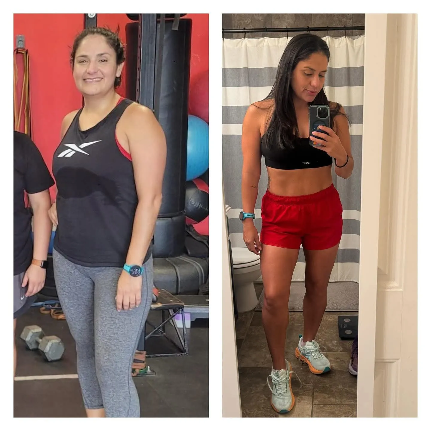 Client transformation at Showcase Fitness — before and after