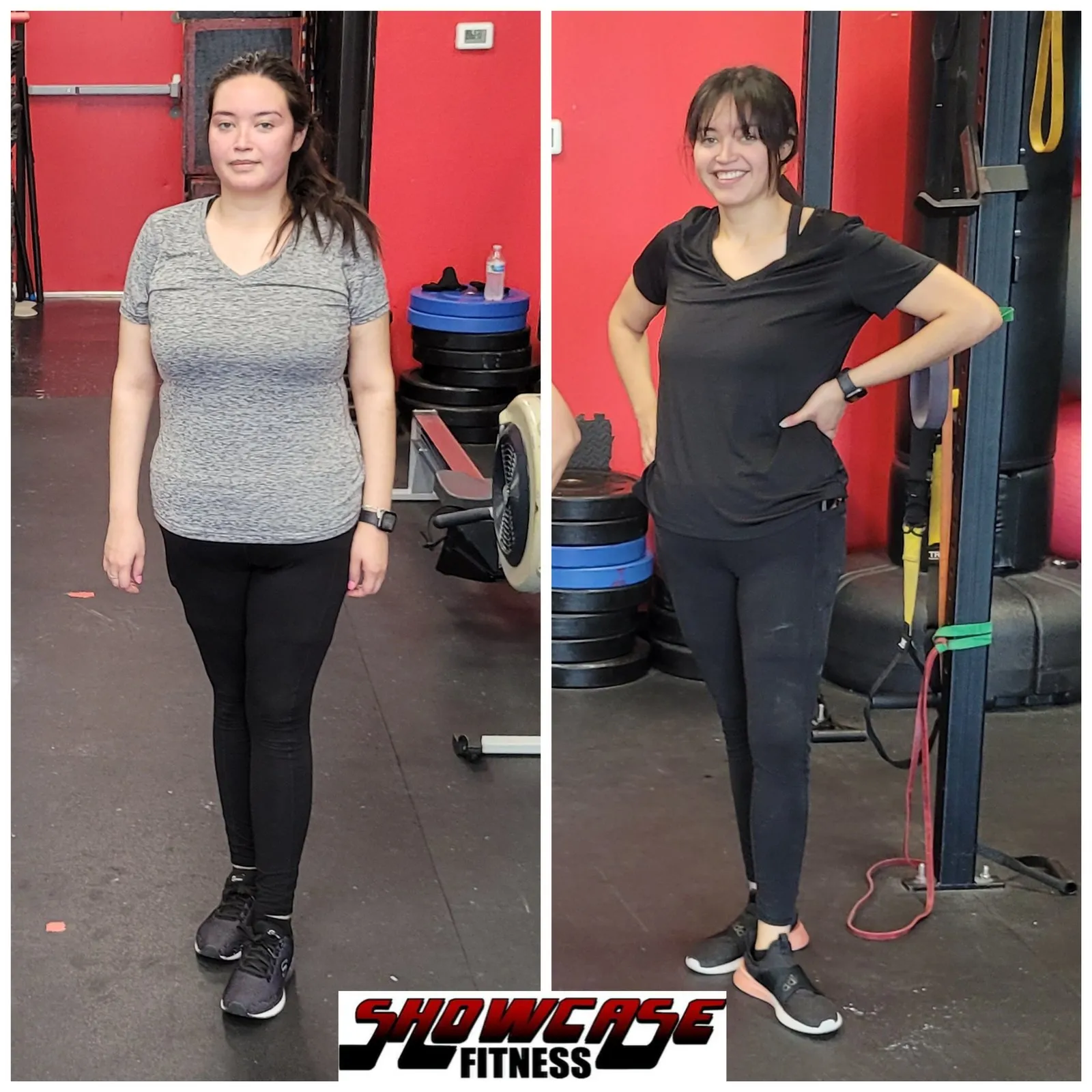 Client transformation at Showcase Fitness — before and after